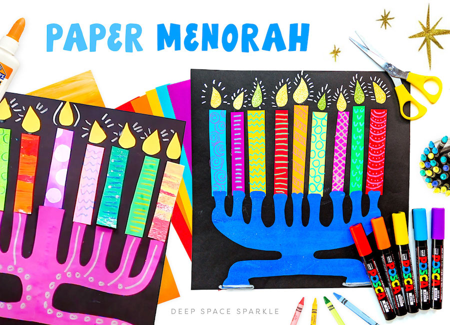 Create a Paper Menorah Project | Deep Space Sparkle